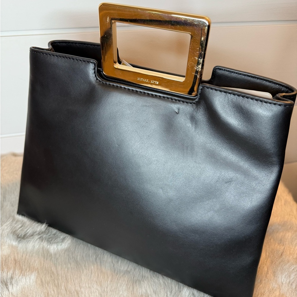 Brand new Michael Kors Leather and ‘gold’ handle purse